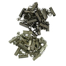 24pcs Ribbon Crimp End Caps Set Lobster Clasps Foldover Necklace Connectors