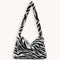 Animal Pattern Shoulder Underarm Bag Women Plush Top-handle Handbag (7)