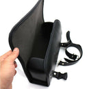Motorcycle Fork Bag, Waterproof Motorbike Handlebar Bag Pu Leather Saddleba D7R4