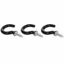 1.1"Cup Mug Hooks Shouldered Metal Screw-in plastic coated Hanging black 25