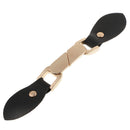 2 Set PU Leather Toggle Closure Buttons with Metal Buckles for Jacket Duffle