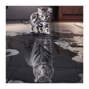 5D DIY Full Drill Diamond Painting Reflection Cat Cross Stitch (30x30cm)