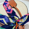 Women's straw bag Crossbody bag Woven bag Summer leisure bag Small round sinL7A5