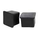 20pcs Square Chair Table Leg Foot Rubber Covers Protectors 25mm x 25mm Q2D7