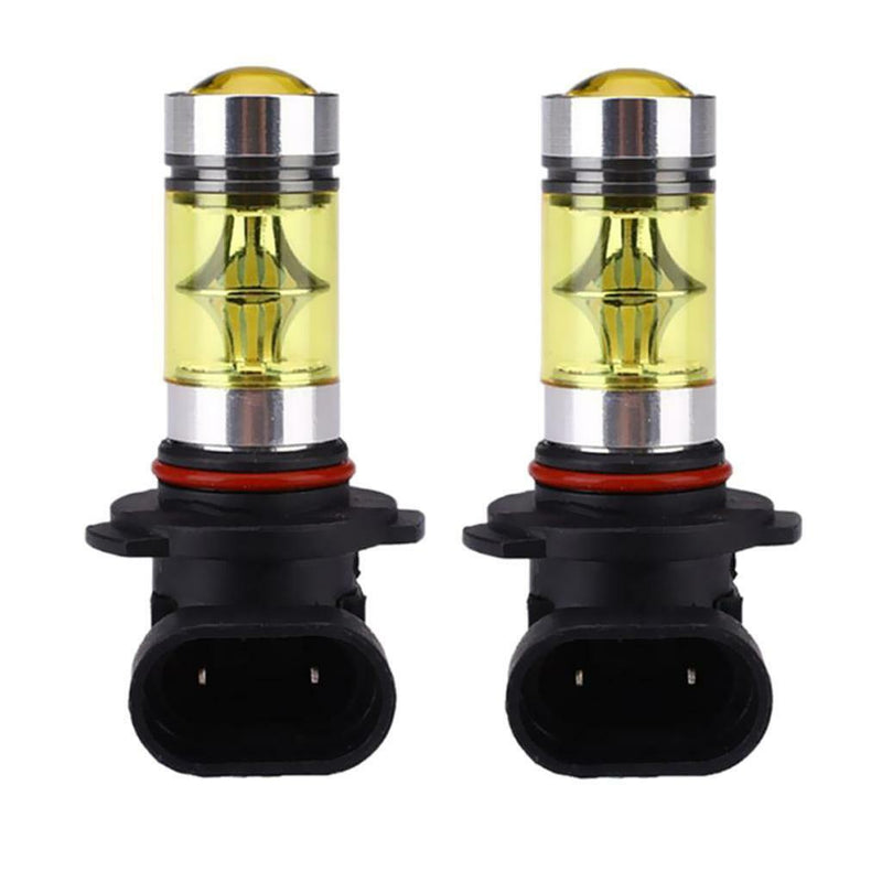 2 Pieces Car 9005 HB3 100W Yellow LED Bulb for Fog Running DRL Light Lamp