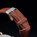 Men's Date Leather Stainless Steel Noble Noctilucent Sport Quartz Wrist Watch AU