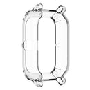 Half Pack TPU Case Cover Shell for Amazfit GTS Smartwatch (Clear White) A