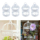4 Pieces Creative Bird Cage Shaped Flower Stand,Wrought Iron Flower Basket