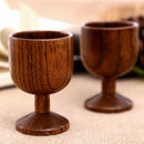 Natural Wooden Goblet Red Wine Cup Beer Mug Party Groomsmen Brown Gift Free