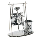 Swing Man & Instruments Design Metal Pen Holder Pencil Pot Table Organizers