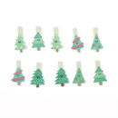 10Pcs Christmas theme Christmas Gift Christmas Tree Wood Clip Decorative Clips L