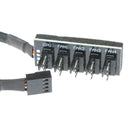 Host PC HUBPower Cable 1Female to 5Male 4Pin Splitter Cable for PWM Cooling OZ