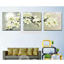 3-panel Art Oil Paintings Canvas Print Wall Pictures Home White Orchid 40cm