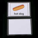 80Pcs Durable Kids Sight/Picture Word Flash Cards About Food for Ages