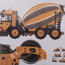 construction vehicles wall stickers decals backhoe excavator bulldozer truck   Z