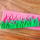 Pink Silicone Grass Shaped Fondant Cake Mold Sugarcraft TOP Mould Decor Pas D9I2