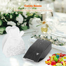 50pcs Bride Groom Dress Candy Boxes Wedding Favors Bags Gift Party Supplies