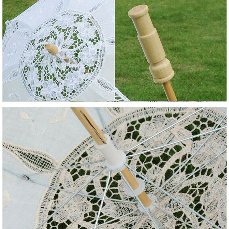 Floral Parasol Umbrella Decoration Wedding Bride Handmade Photography Prop S