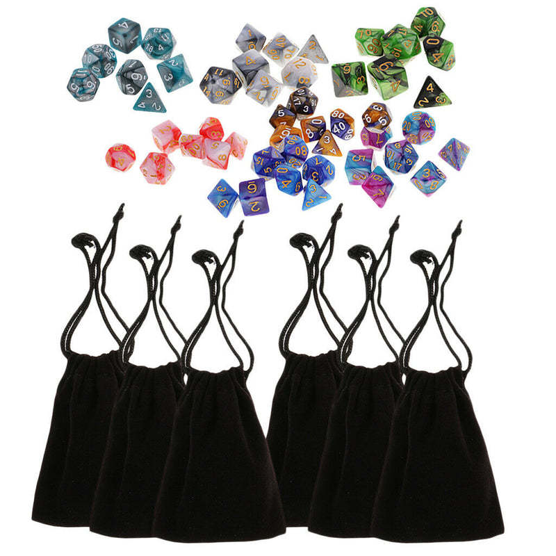 7X 7-Die Polyhedral Dice For Dungeons And Dragons DND RPG MTG Dice Game Dice
