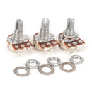 3 pcs A250k Guitar Potentiometer Split Shaft Pots Audio Tone Switch Controlã€NME