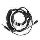3.5mm Adjustable Throat Mic Earphone Microphone Covert Acoustic Tube Earpie