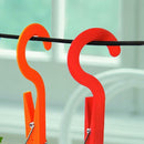 2Pcs Laundry Hooks Clothespins Hanging Clips Plastic Type Hanger Travel