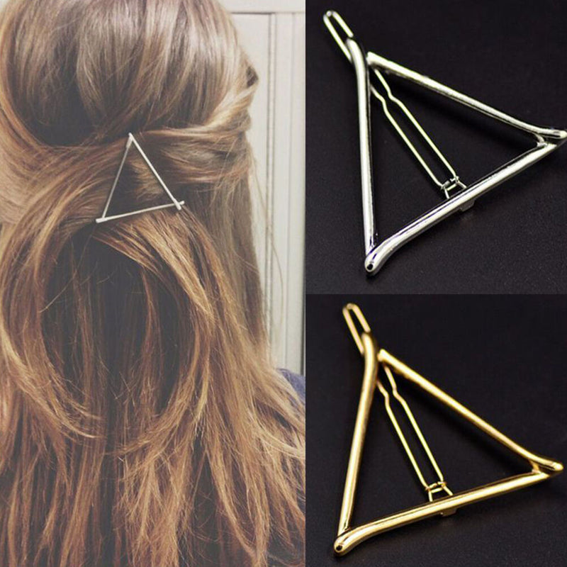 2X Women Korean Style Triangle Hairpin Hair Clip Hair Accessories Bobby PinsG Gw