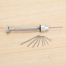 Mini Micro Aluminum Hand Drill With Keyless Chuck +10 Twist Drills Rotary T