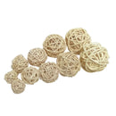 10 Pcs 3-7cm Rattan Wicker Ball Photo Props, Home Wedding Bowls DIY Trinkets