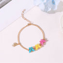Colorful Butterfly Bracelet Korean Retro Women Charming Hand Chain Jewelry