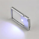 3x 6x LED Light Jewelry Magnifier Loupe Credit Card Shaped Lens Magnifying S Bj