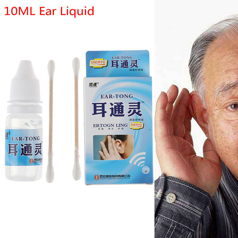 10ML Ear Liquid Acute Otitis Drops Herbal Medicine Ear Tinnitus Deafness SojbTEU