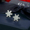 Crystal Rhinestone Snowflake Christmas Earrings Women Earring New Jewelry F V8K0