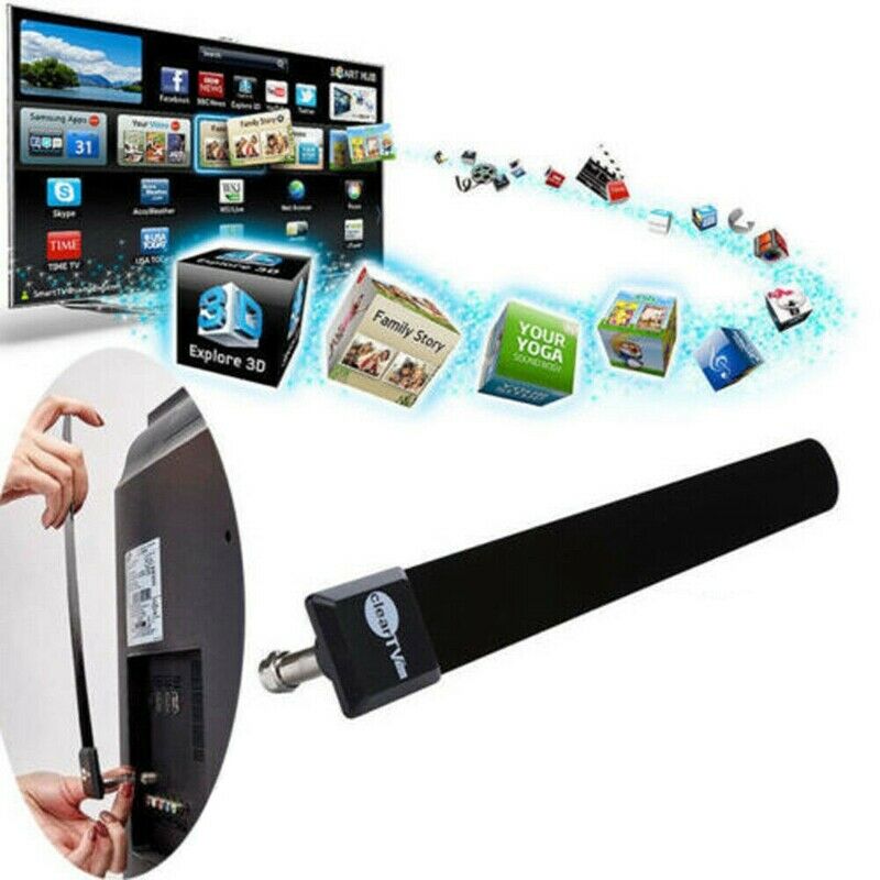 Mini Clear TV Key HDTV FREE TV Digital Indoor Antenna Ditch Cable P7S9