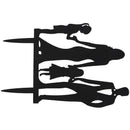 Wedding Anniversary Cake Topper couple with 2 Girls (Black) G7O9