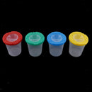 Assorted Plastic Spill Proof Paint Cups, Set of 4