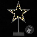 Star Shape LED Night Lamp White Frame Warm White Battery Power Xmas Decor