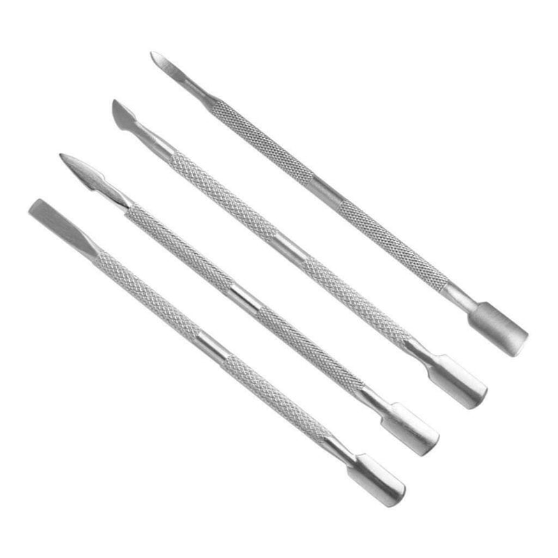 4Pcs Cuticle Pusher Nail Dead Hard Skin Callus Trimmer Remover Cleaner Set