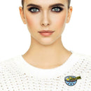 Fashion Cartoon Brooch Noodles Bowl Badges Clothes Cute Pins Jewelry Gift