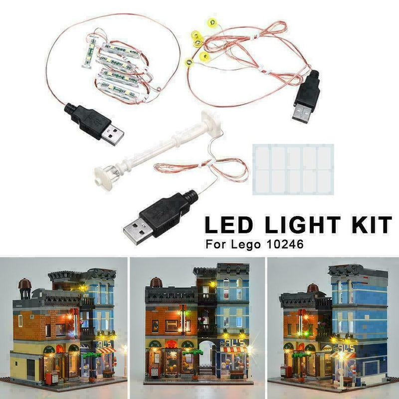 Lighting Kit For LEGO Creator 10246 Detective's Agency W2R0 (LED LIGHT KIT L0J9