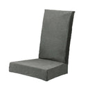 Thicken Fabric Elastic Slipcovers Short Dining Chair Seat Cover Decor Grey