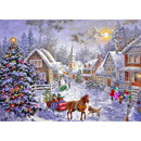 40x30cm Oil Painting By Numbers Christmas Snow Street DIY Drawing No Frame A