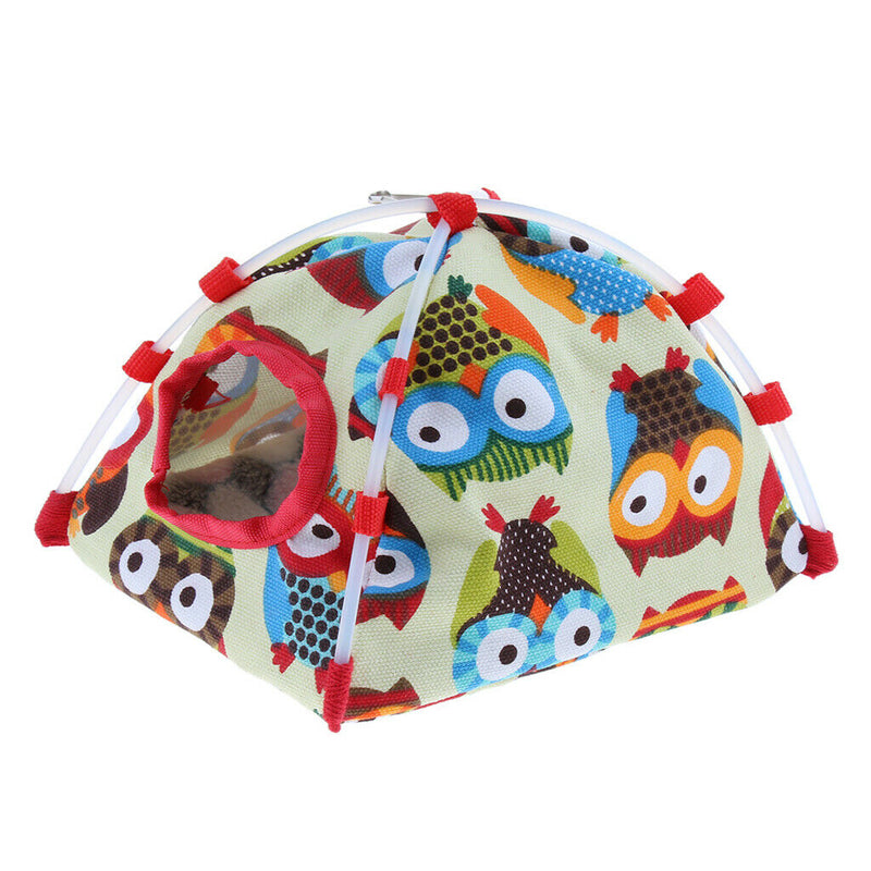 2Size Bird Nest House Bed, Parrot Hamster Habitat Cave Hanging Tent