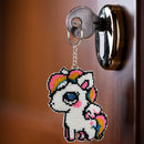 DIY Full Beads Horse Shape Embroidery Keychain Cross Stitch Pendant Jewelry