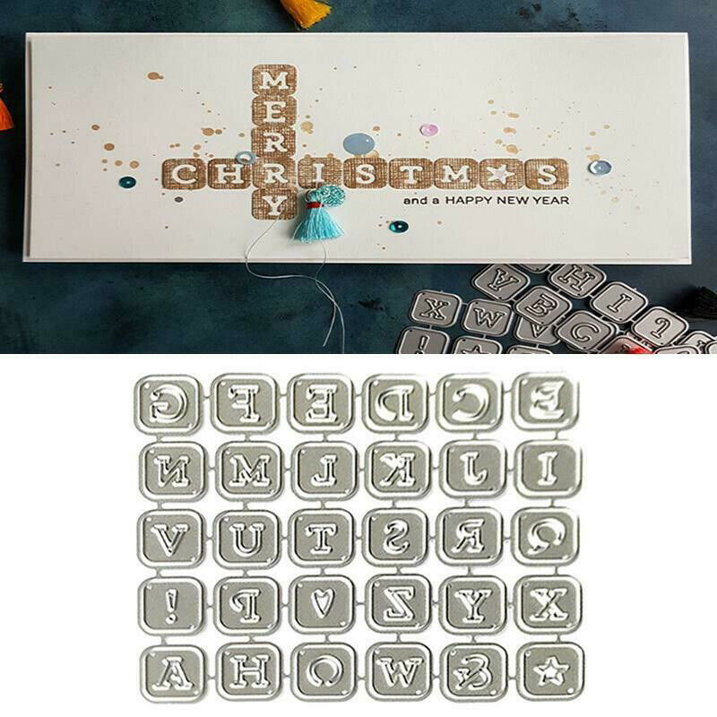 1 Set Alphabet Letters Metal Cutting Dies Stencil DIY Scrapbooking Paper Card #