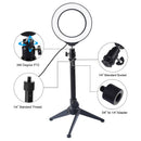 4.6 inch 3 Modes USB Dimmable LED Ring Vlog Video Lights + Desktop Tripod  IKF