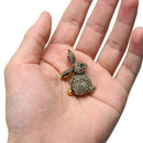Ladies alloy diamond cute animal crystal brooch Haeschen X6S7