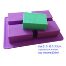 4 Cavity Silicone Rectangle Soap Making Mould Candy Fondant Cake Chocolate
