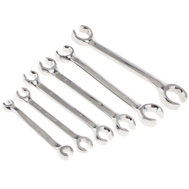 6 Pcs/set Metric Drive Double Open End Spanner Wrench Flare Nut Wrench Kits