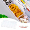 Multi-Slot Plastic Nail Storage Box Jewelry Beads Ring Earrings Case Holder